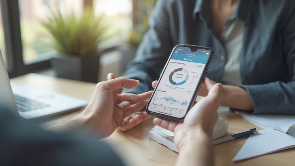 Budgetmanagement Apps auf Smartphone zeigen Ausgabentracking