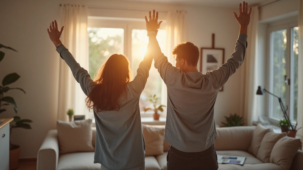 Erfolgreiches Paar feiert finanzielle Meilensteine beim Sparziel-Erreichen